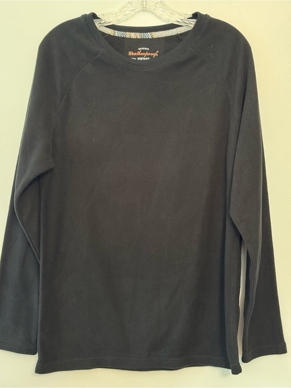 Weatherproof Men’s Black Long Sleeve Crewneck Sweatshirt